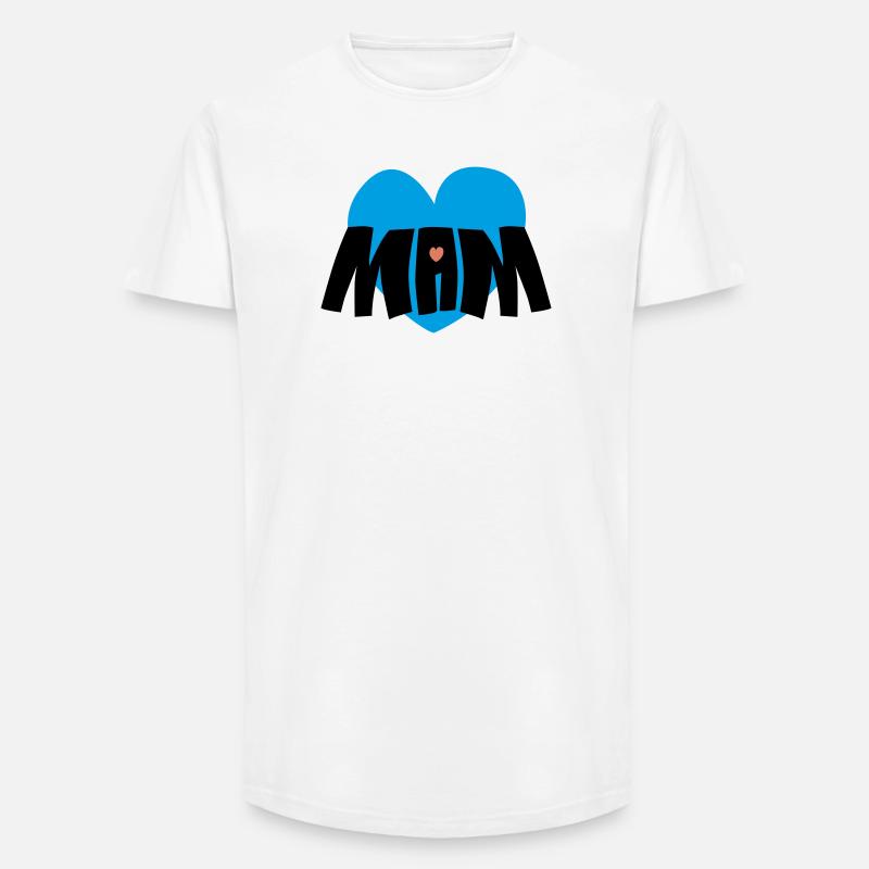 Mama-Herz - Long Fit Männer T-Shirt - Weiß