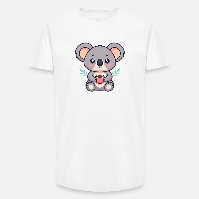 Koala-Süßkaffee - Long Fit Männer T-Shirt - Weiß
