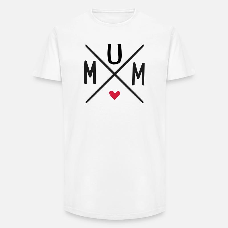 Mum - Long Fit Männer T-Shirt - Weiß