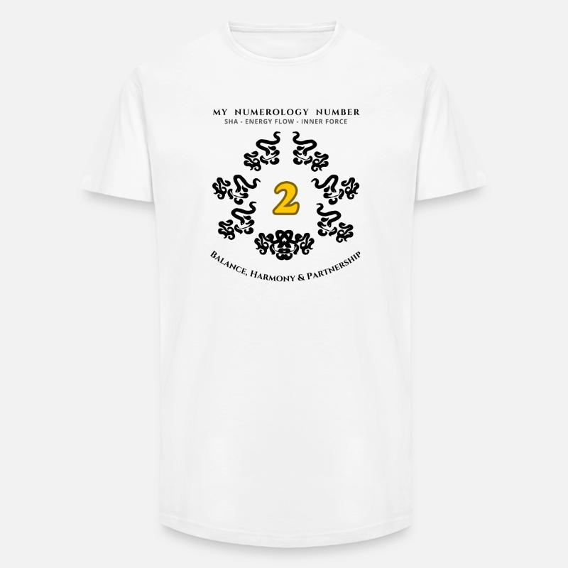 Numer_2 - T-shirt coupe longue homme - blanc