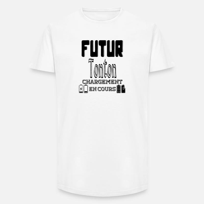 Future Uncle Loading In Progress - Long Fit Men's T-Shirt - white