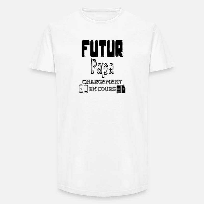 Daddy-to-be Loading In Progress - Long Fit Men's T-Shirt - white