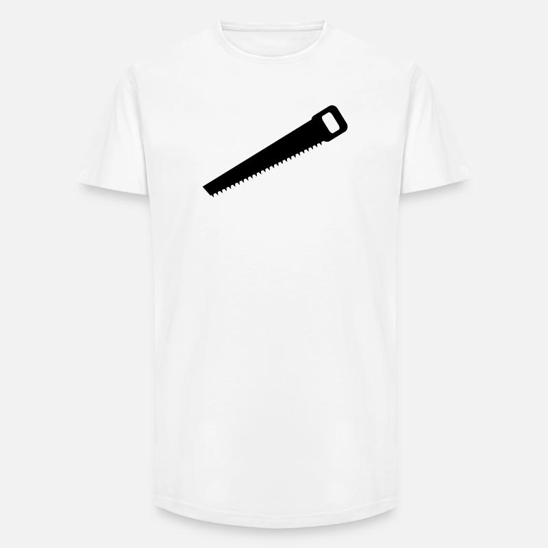 Handsäge - Long Fit Männer T-Shirt - Weiß