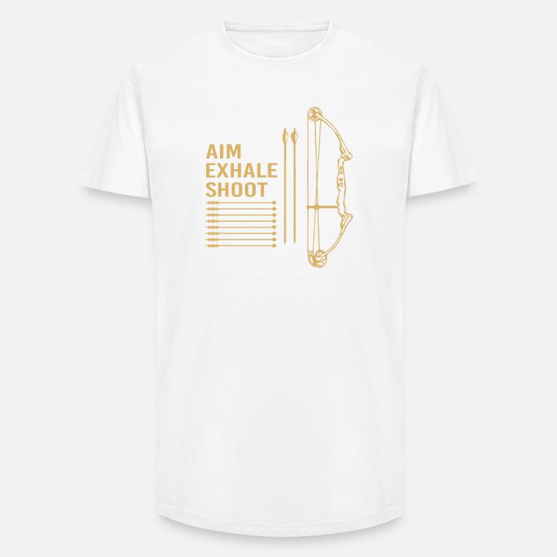 Bogenschütze Bogen Bogenschießen - Long Fit Männer T-Shirt - Weiß