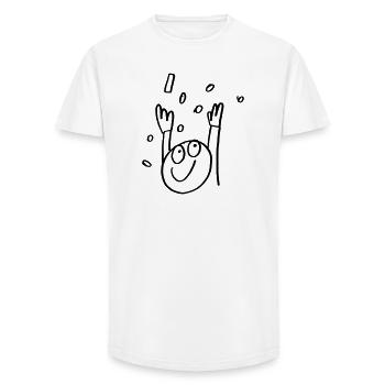 LetsCelebrate - Long Fit Männer T-Shirt - Weiß - Vorne - AI Model Male 185 light (185cm)