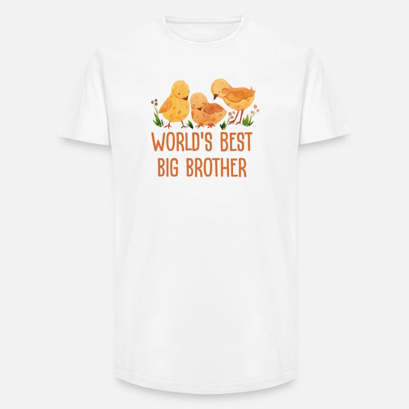 Weltbester Großer Bruder - Long Fit Männer T-Shirt - Weiß