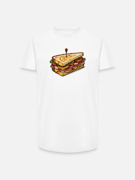 Club Sandwich Pin Art - Long Fit Men's T-Shirt - white