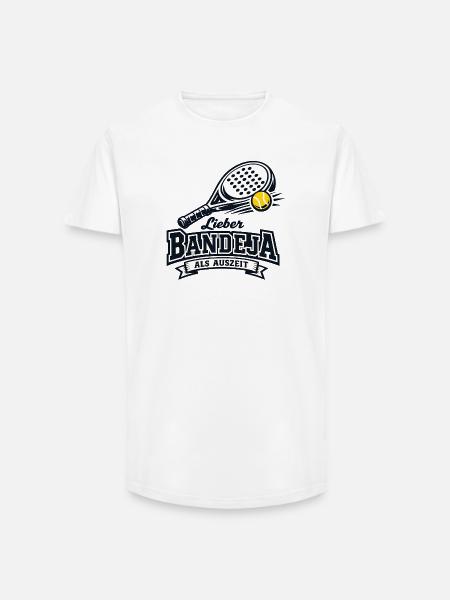Lieber Bandeja Als Auszeit - Long Fit Männer T-Shirt - Weiß