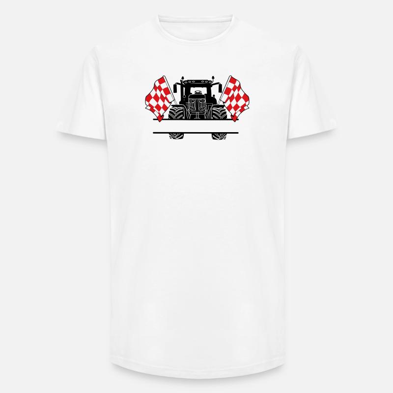 Brabant_Tractor_Custom_Edition - Long Fit Männer T-Shirt - Weiß