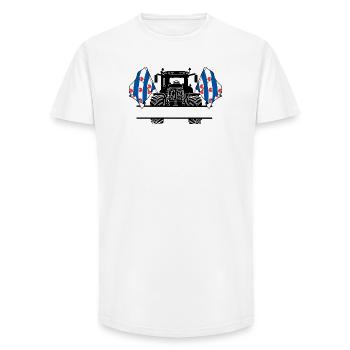Friesland_Tractor_Custom_Edition - T-shirt coupe longue homme - blanc - Devant - AI Model Male 185 light (185cm)
