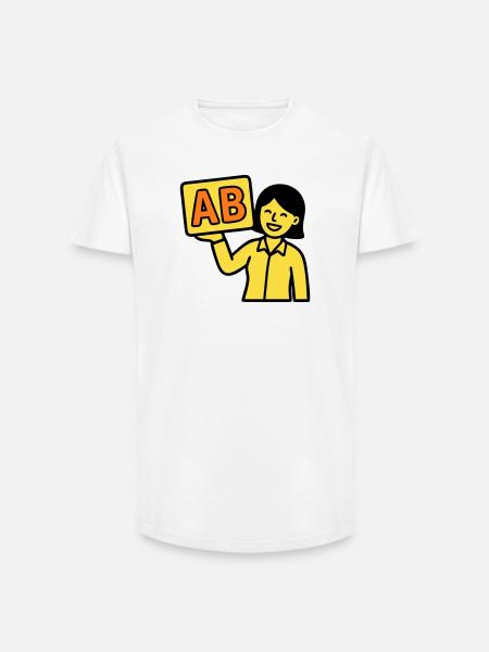 Teacher Elementary School ABC Vector - Long Fit Men's T-Shirt - white