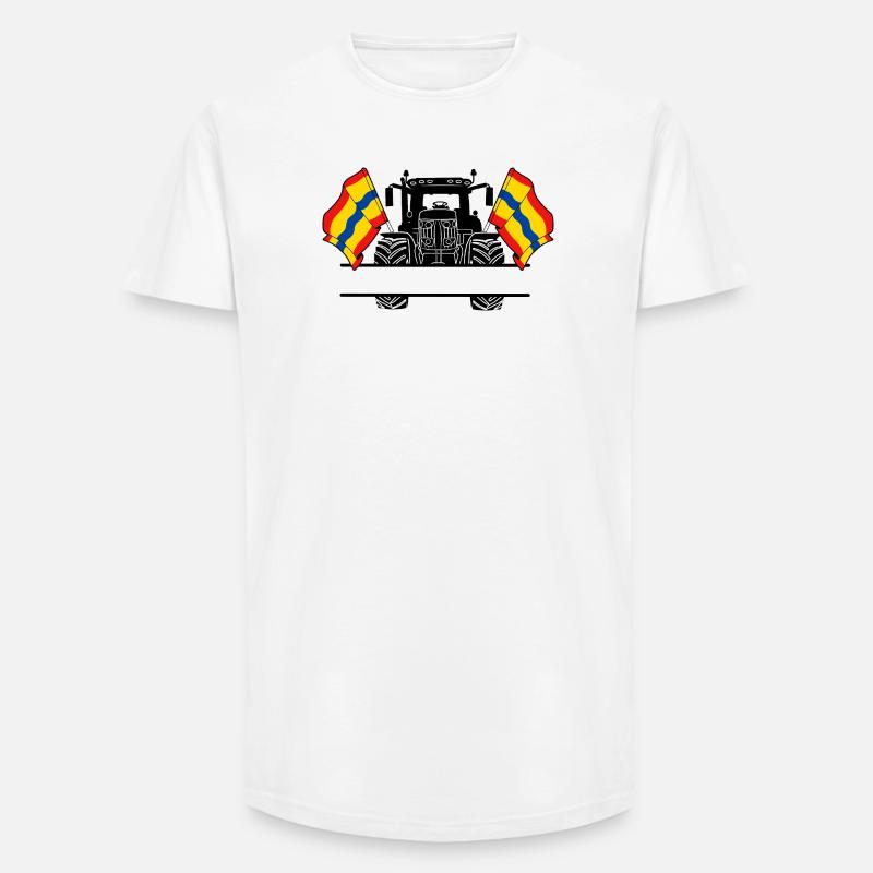 Overijssel_Tractor_Custom_Edition - Long Fit Männer T-Shirt - Weiß