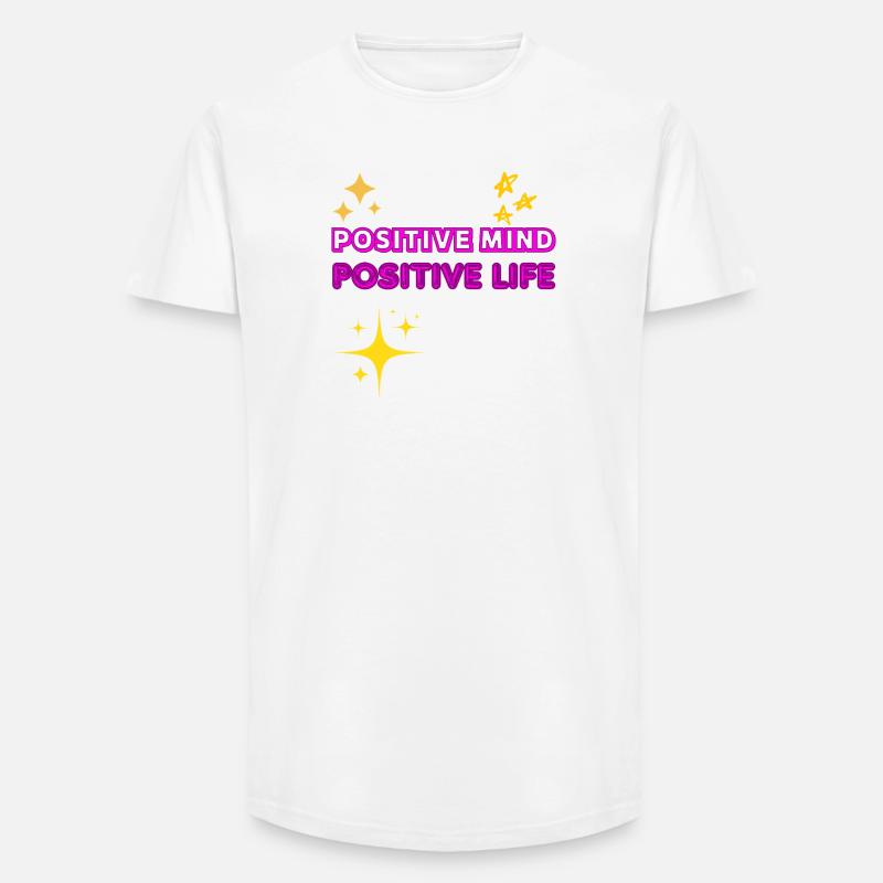 Positive Mind Positive Life Geschenkidee - Long Fit Männer T-Shirt - Weiß