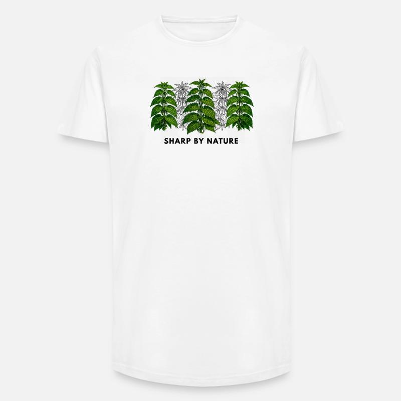 Stinging nettle is sharp by nature - Long Fit Men's T-Shirt - white