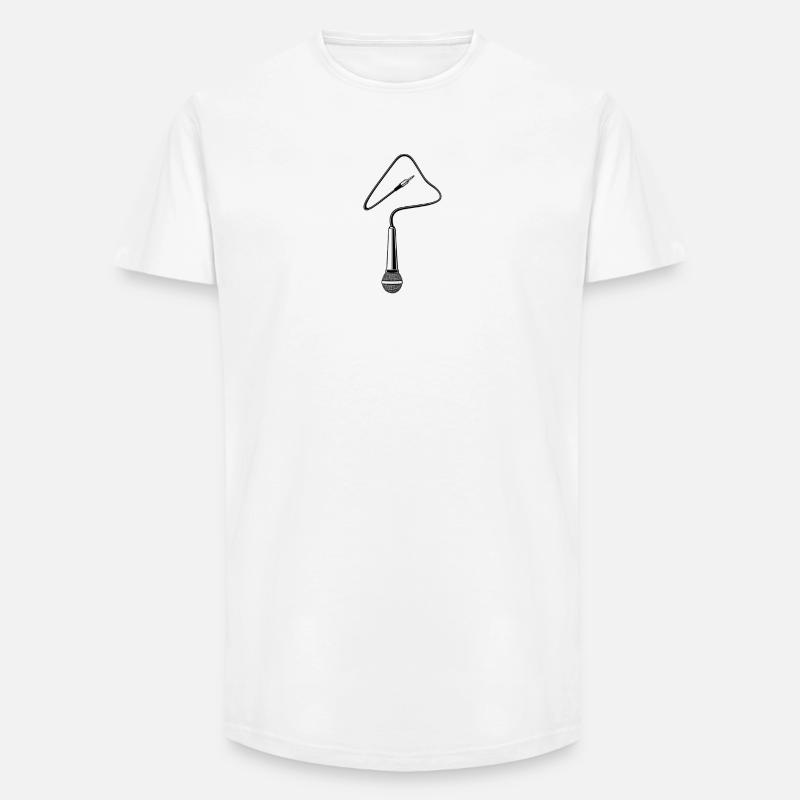 micro - Long Fit Men's T-Shirt - white