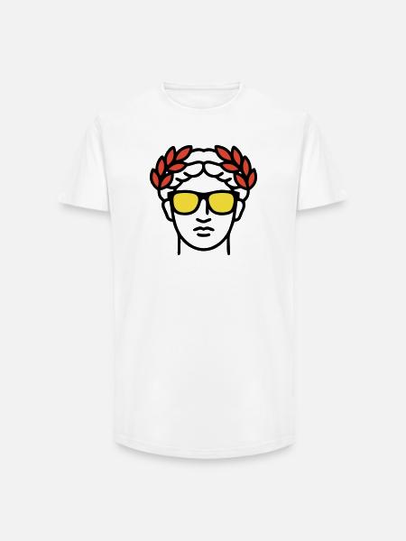 Roman Statue Sunglasses Ancient Art - Long Fit Men's T-Shirt - white