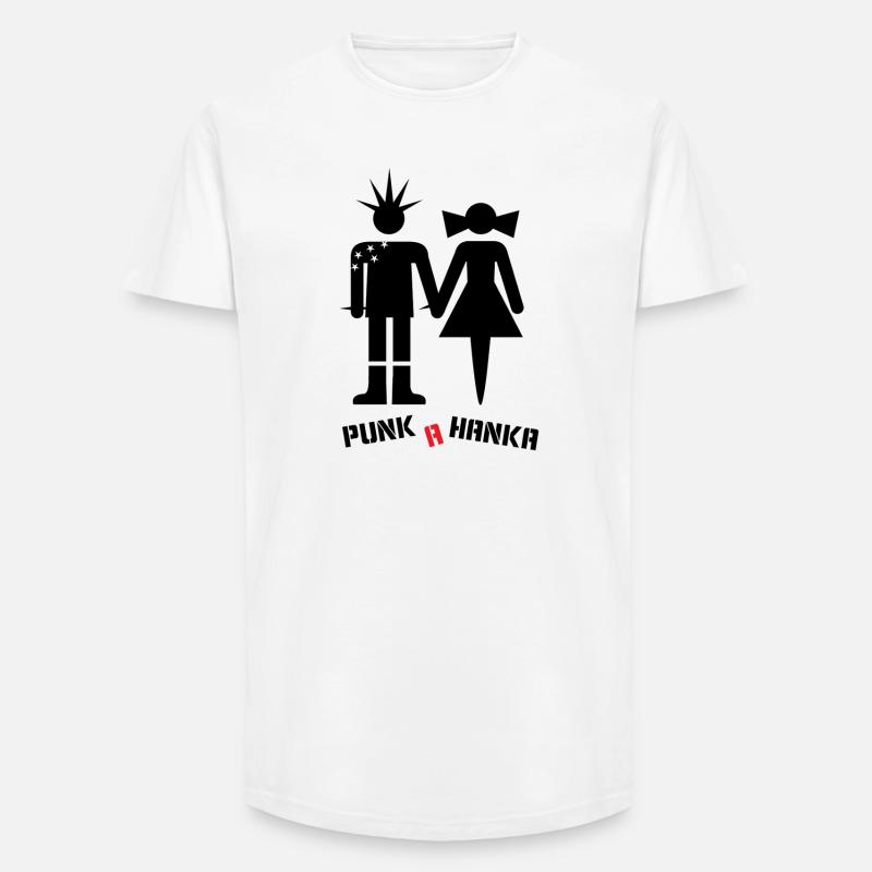 PUNK A HANKA - Long Fit Männer T-Shirt - Weiß