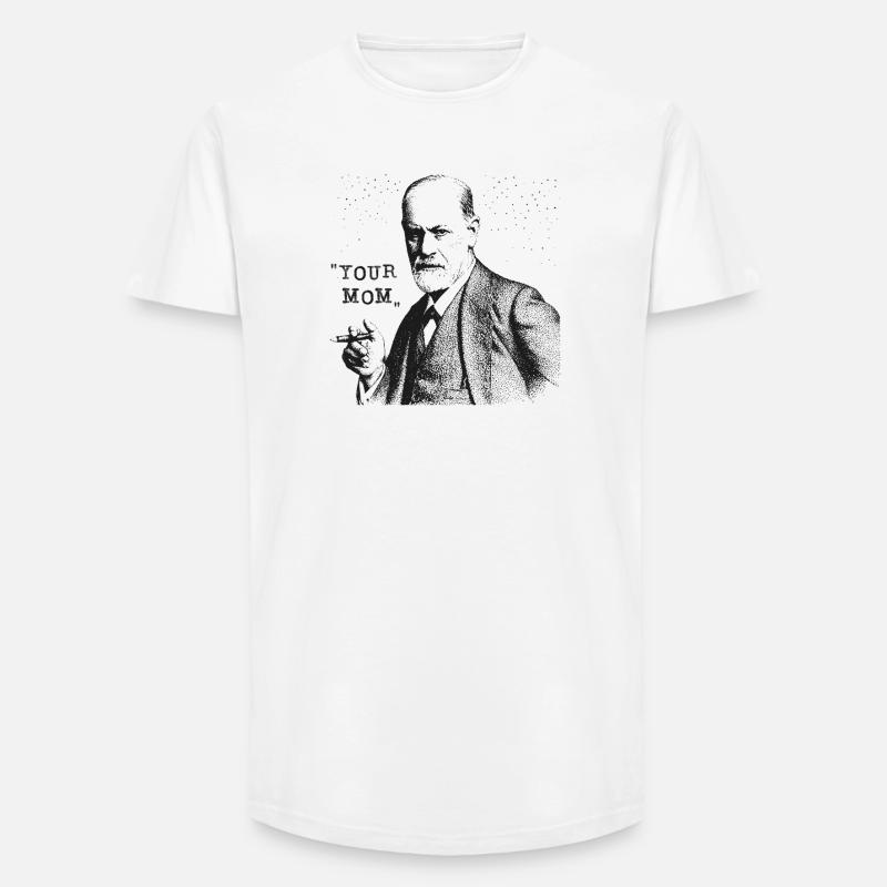 Your Mom - Siegmund Freud Statement - Long Fit Männer T-Shirt - Weiß
