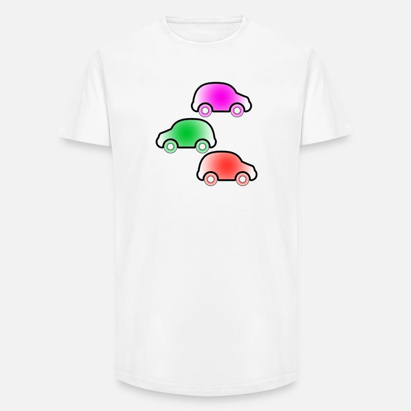 Autos - Long Fit Männer T-Shirt - Weiß