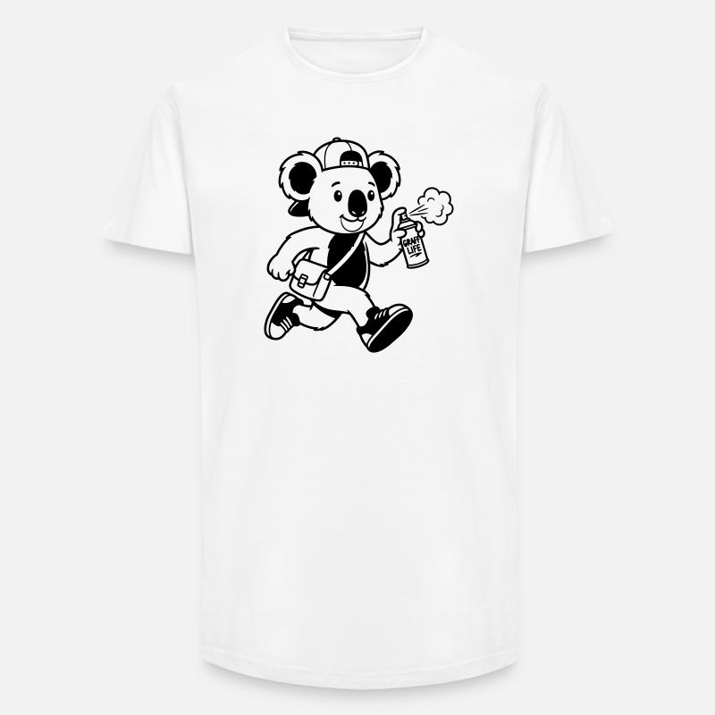 Graffiti - Long Fit Männer T-Shirt - Weiß