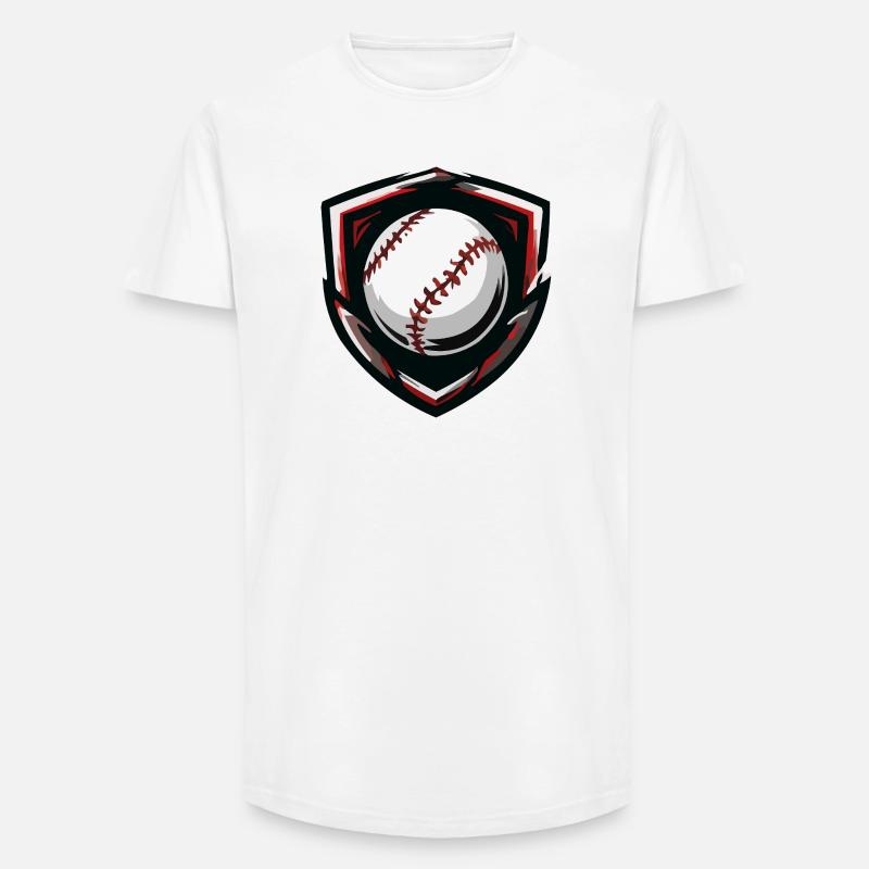 Baseball Shield Ball - Long Fit Männer T-Shirt - Weiß