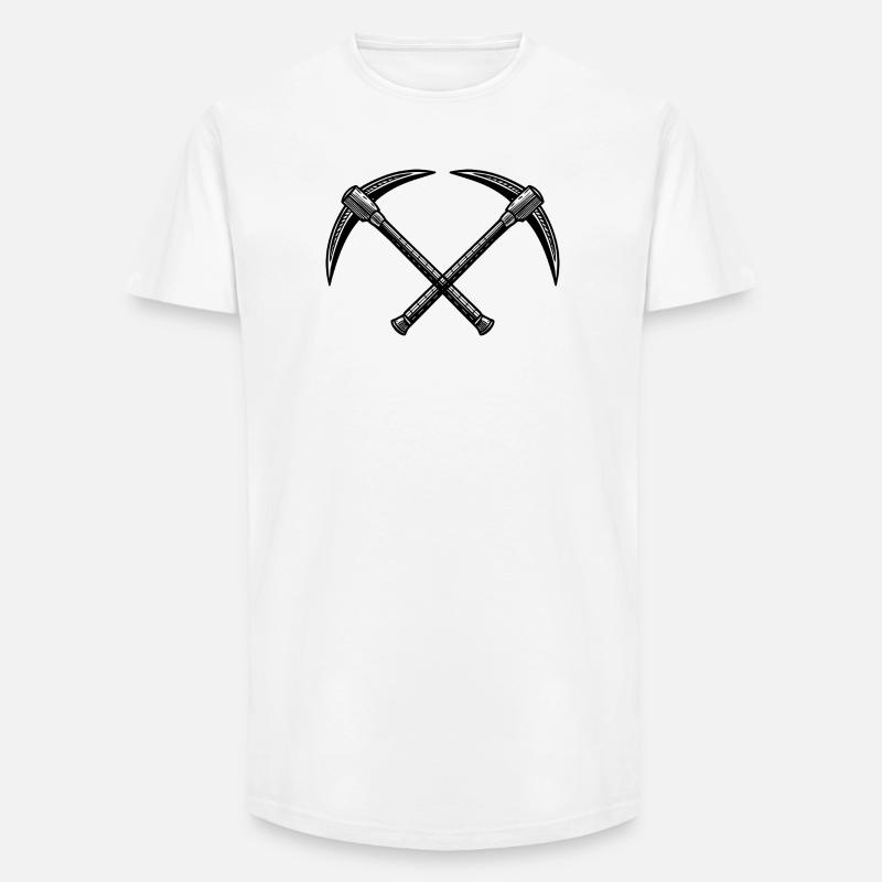 Kreuzspitzhacken - Long Fit Männer T-Shirt - Weiß