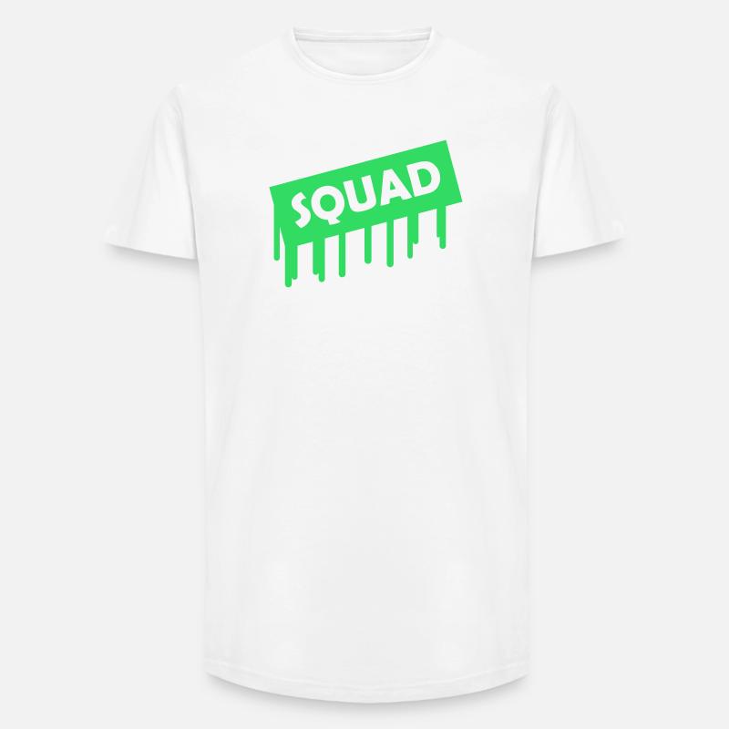 Squad - Long Fit Men's T-Shirt - white