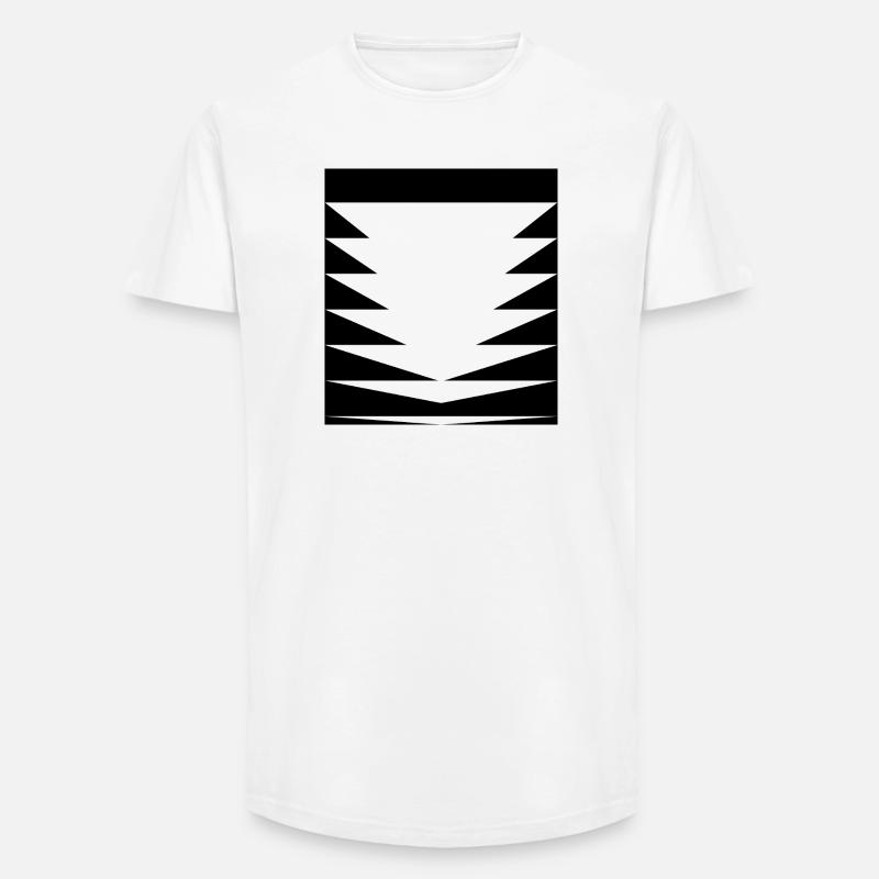 Triangles Pattern design - Long Fit Men's T-Shirt - white