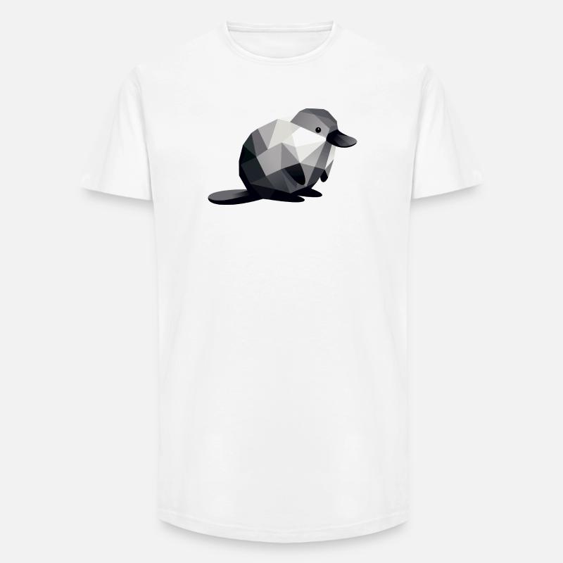 Schnabeltier - Long Fit Männer T-Shirt - Weiß