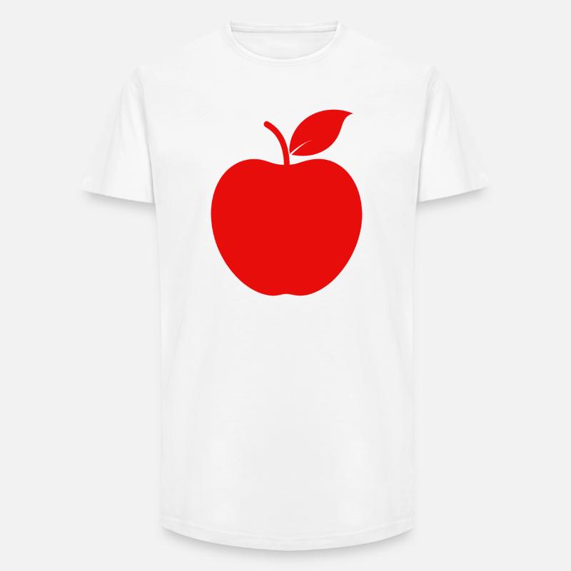 Apfel - Long Fit Männer T-Shirt - Weiß