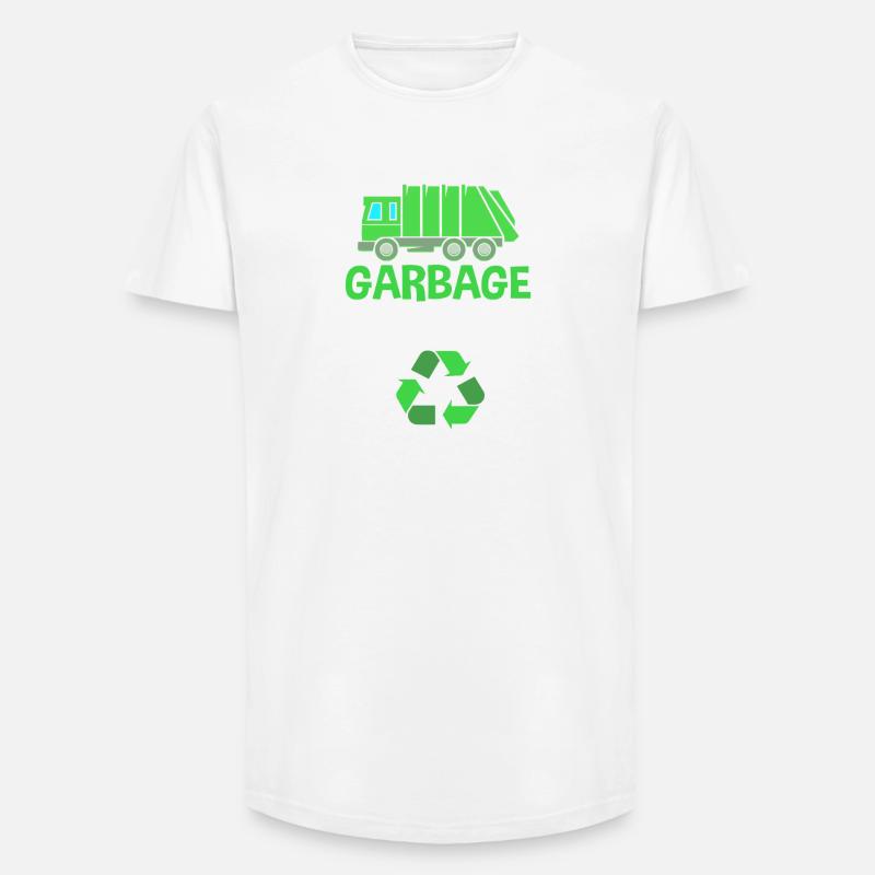 Mülleimer Müllwagen Müllauto Müllmann - Long Fit Männer T-Shirt - Weiß