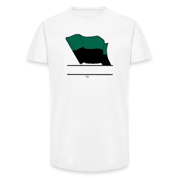 Texel-Flagge – Individuelles Inseldesign - Long Fit Männer T-Shirt - Weiß - Vorne - AI Model Male 185 light (185cm)