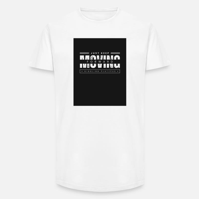 Continue simplement d’avancer, ornithorynque - T-shirt coupe longue homme - blanc