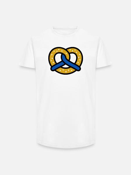 Pretzel Diamond Pattern Bavaria Volksfest Munich - Long Fit Men's T-Shirt - white