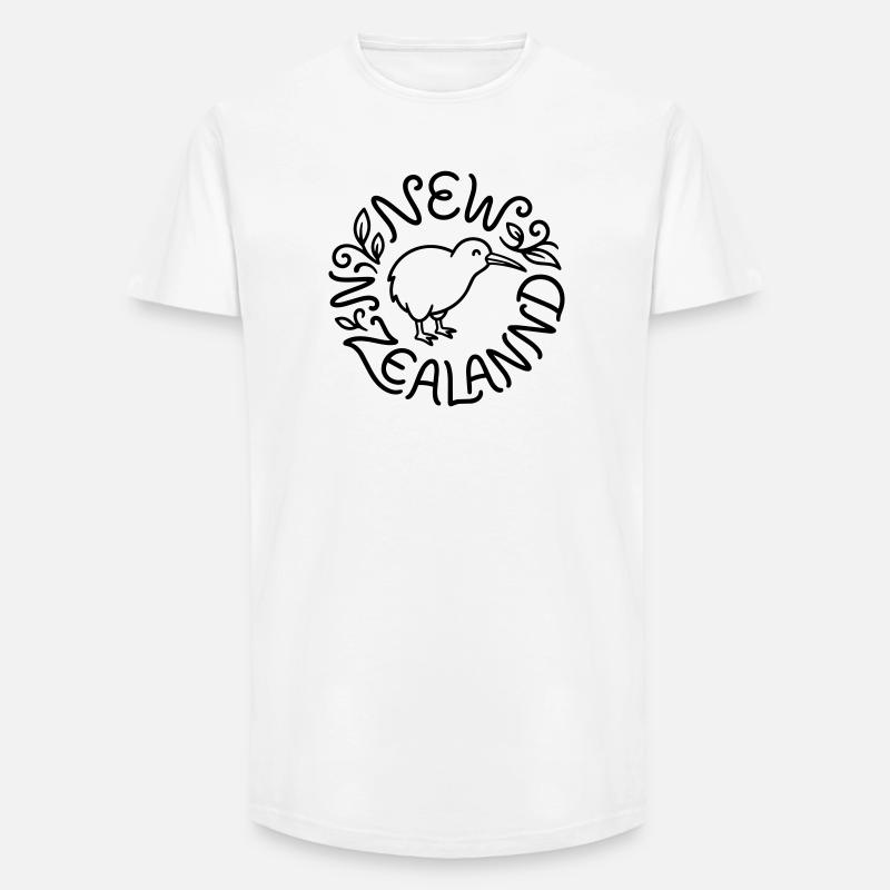 Neuseeland - Long Fit Männer T-Shirt - Weiß