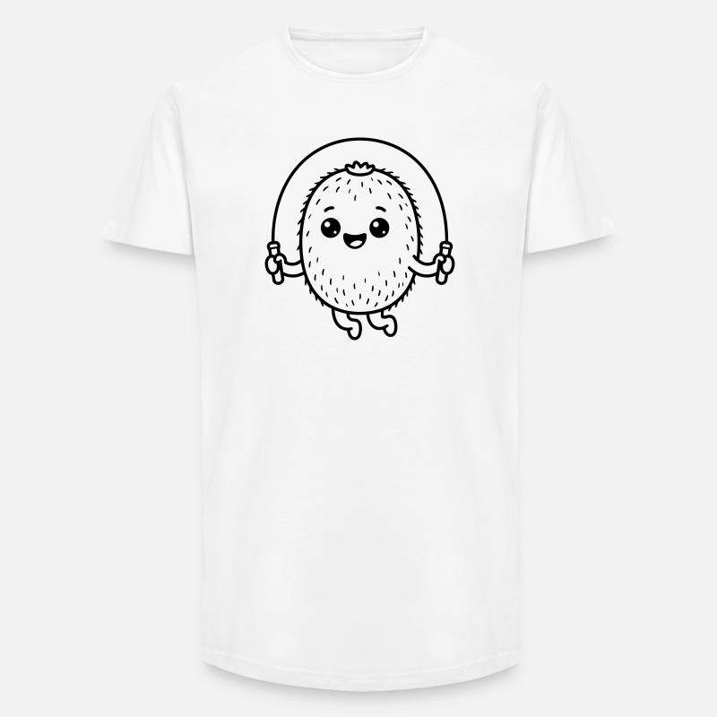 Kiwi mignon - T-shirt coupe longue homme - blanc
