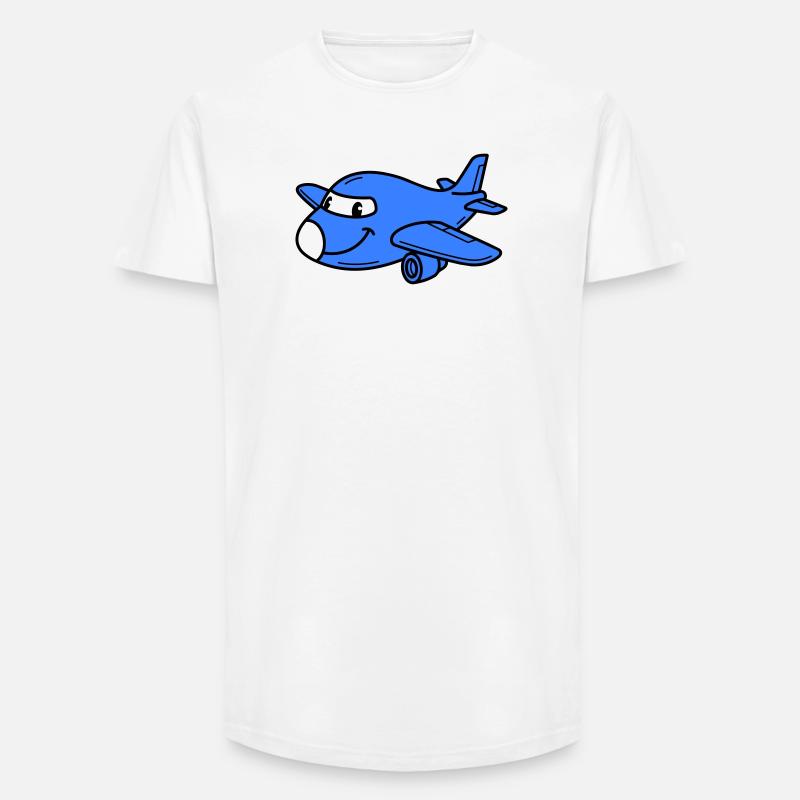 Airplane Kids - Long Fit Men's T-Shirt - white