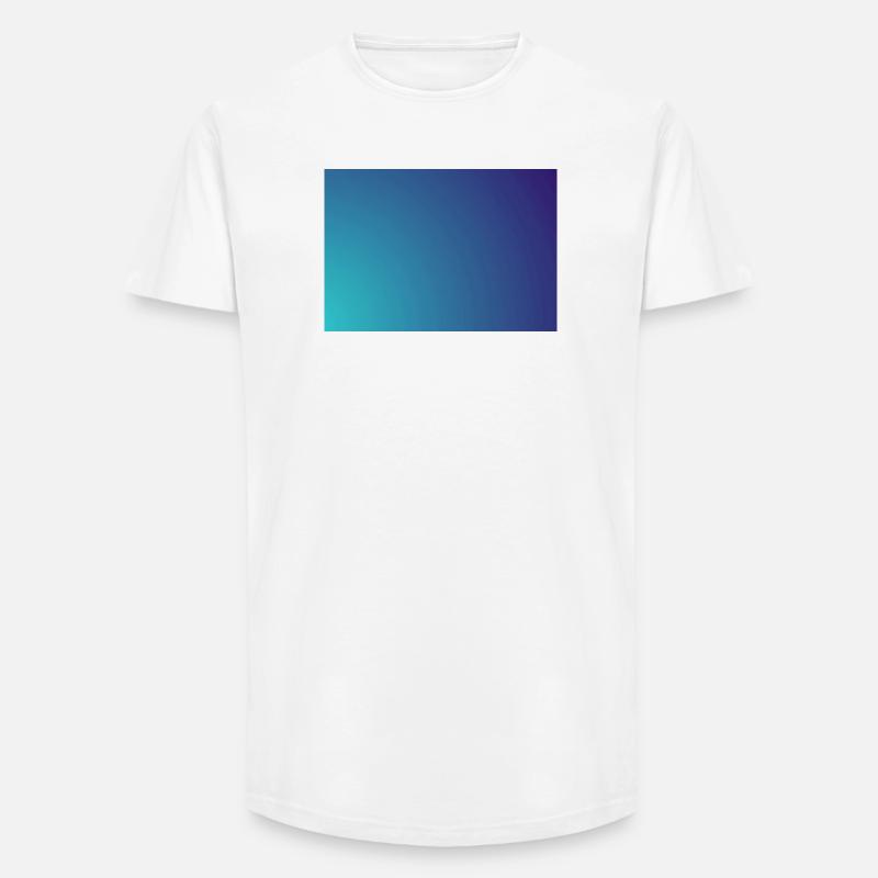 Kreisender Cyan-Violett Gradient - Long Fit Männer T-Shirt - Weiß