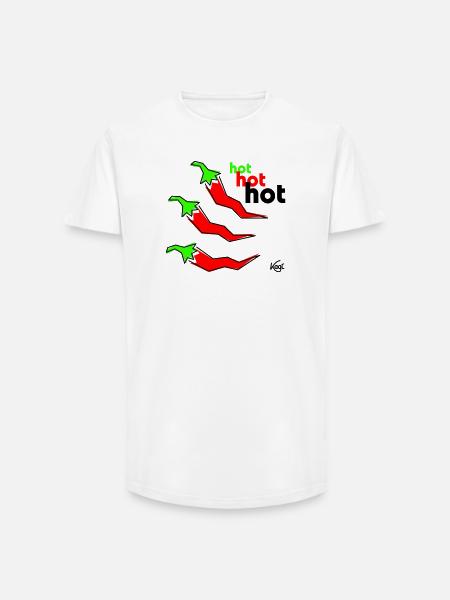 Pepperoni hot - Long Fit Männer T-Shirt - Weiß