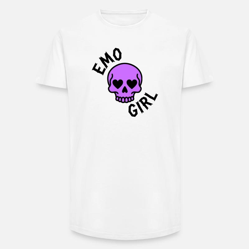 Emo Girl - Long Fit Männer T-Shirt - Weiß