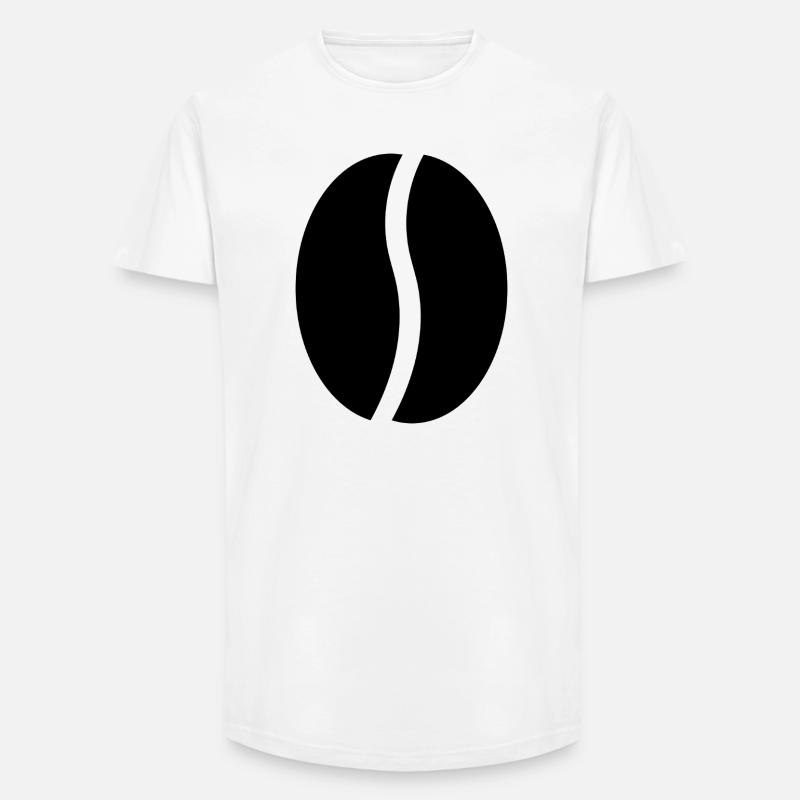Kaffeebohnen - Long Fit Männer T-Shirt - Weiß