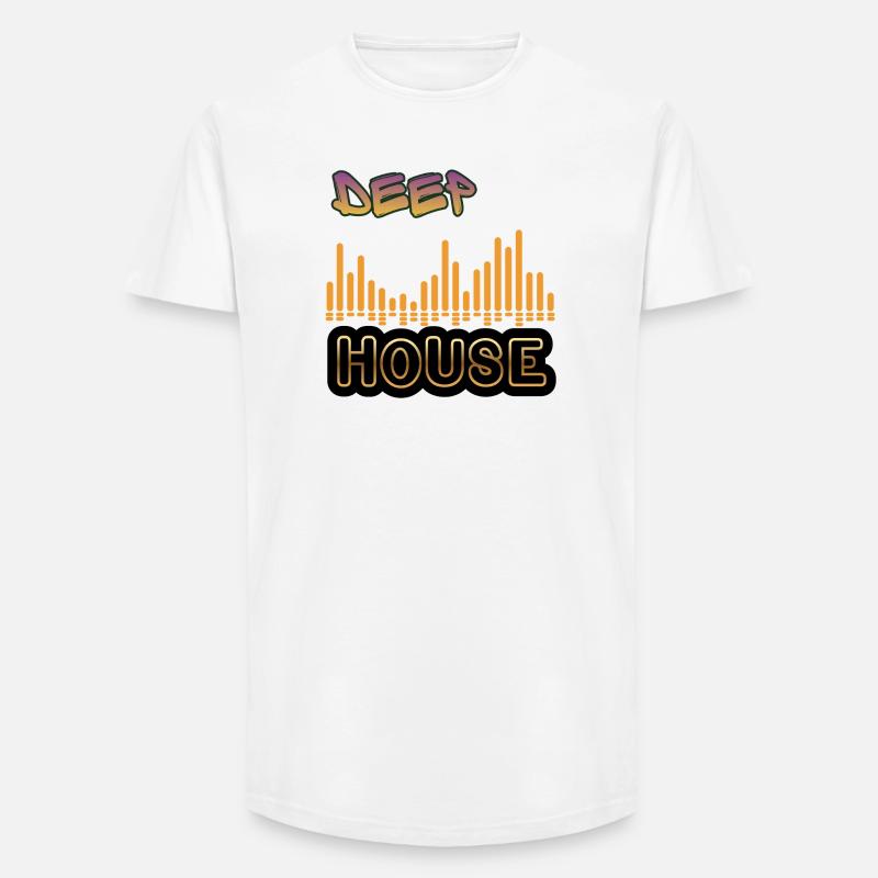 Deep House. - Long Fit Männer T-Shirt - Weiß
