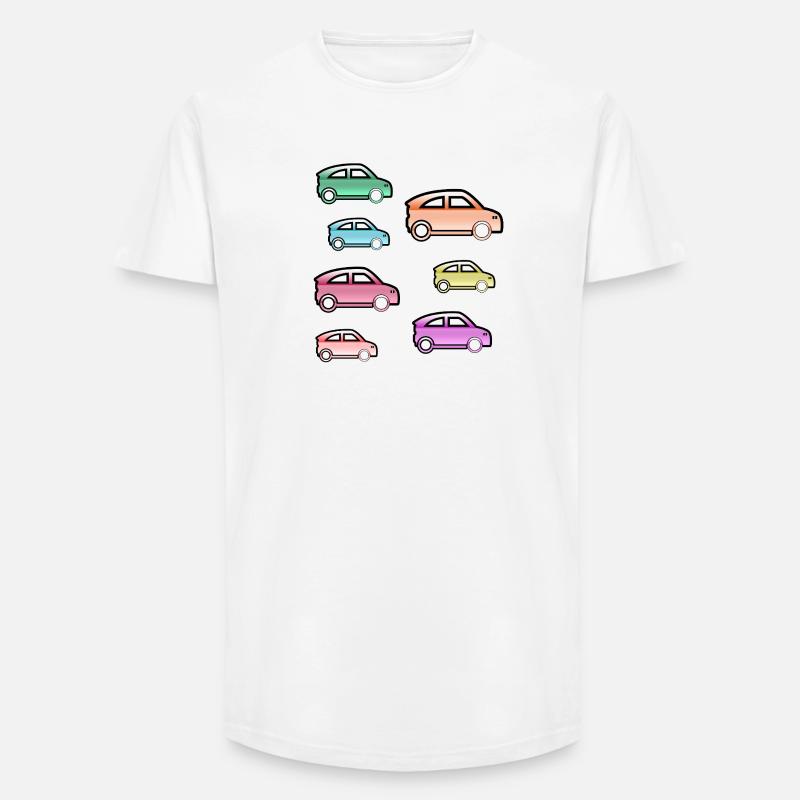Autos - Long Fit Männer T-Shirt - Weiß
