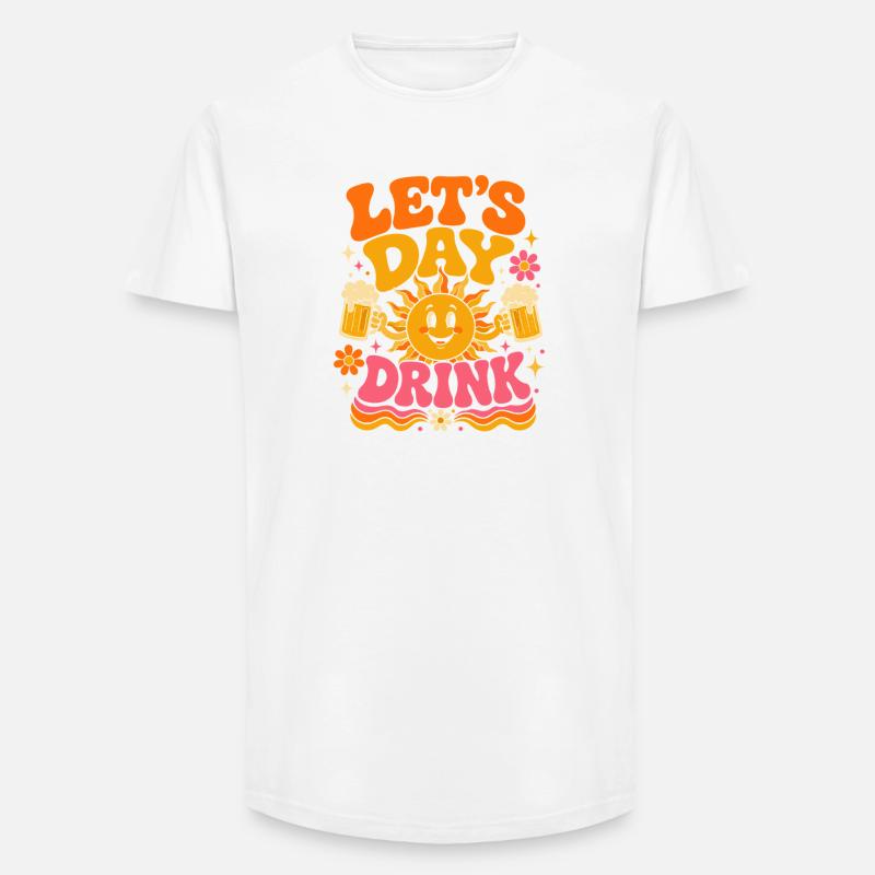 Sonne, Bier & Feierlaune - Long Fit Männer T-Shirt - Weiß