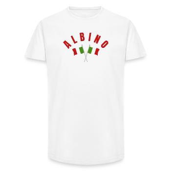 Albino Italian Flags  - Long Fit Men's T-Shirt - white - Front - AI Model Male 185 light (185cm)