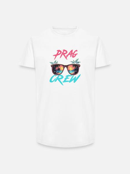 Prague Party Crew - Long Fit Men's T-Shirt - white