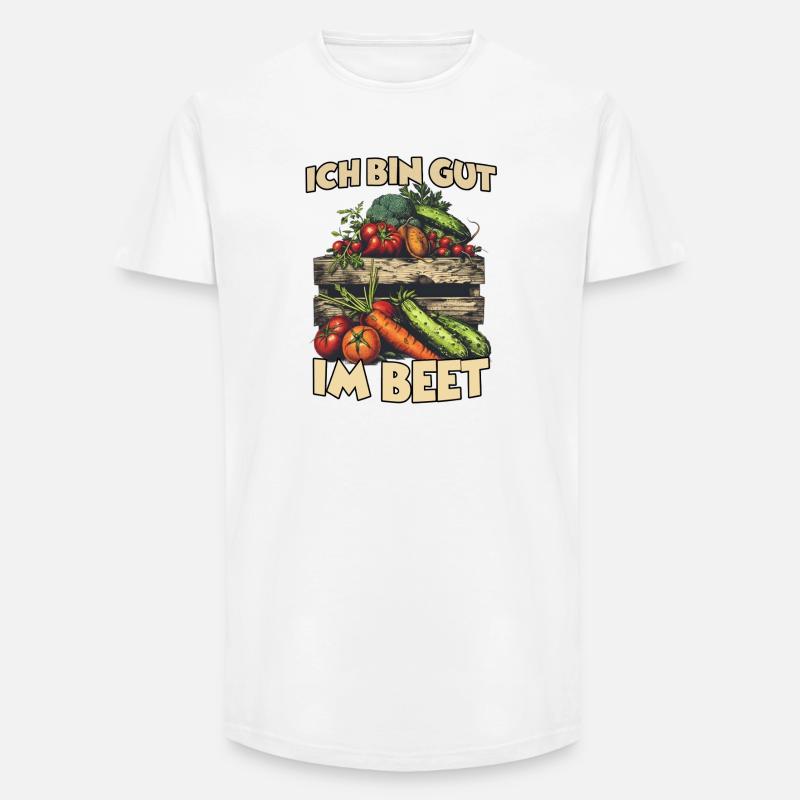 Hochbeet Gemüse Gartenarbeit Selbstversorger - Long Fit Männer T-Shirt - Weiß