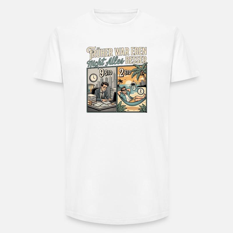 KI Experte - Long Fit Männer T-Shirt - Weiß