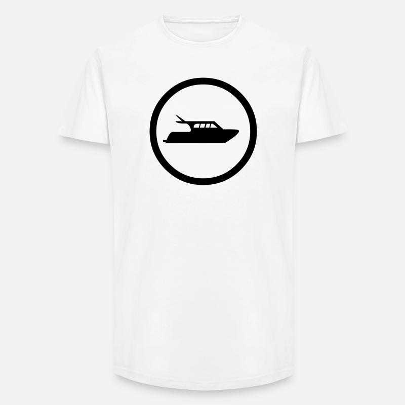 Motorboot - Long Fit Männer T-Shirt - Weiß