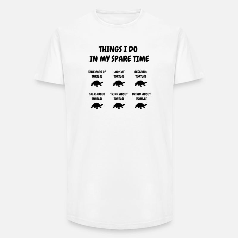 Obsessed with Turtles - Long Fit Männer T-Shirt - Weiß